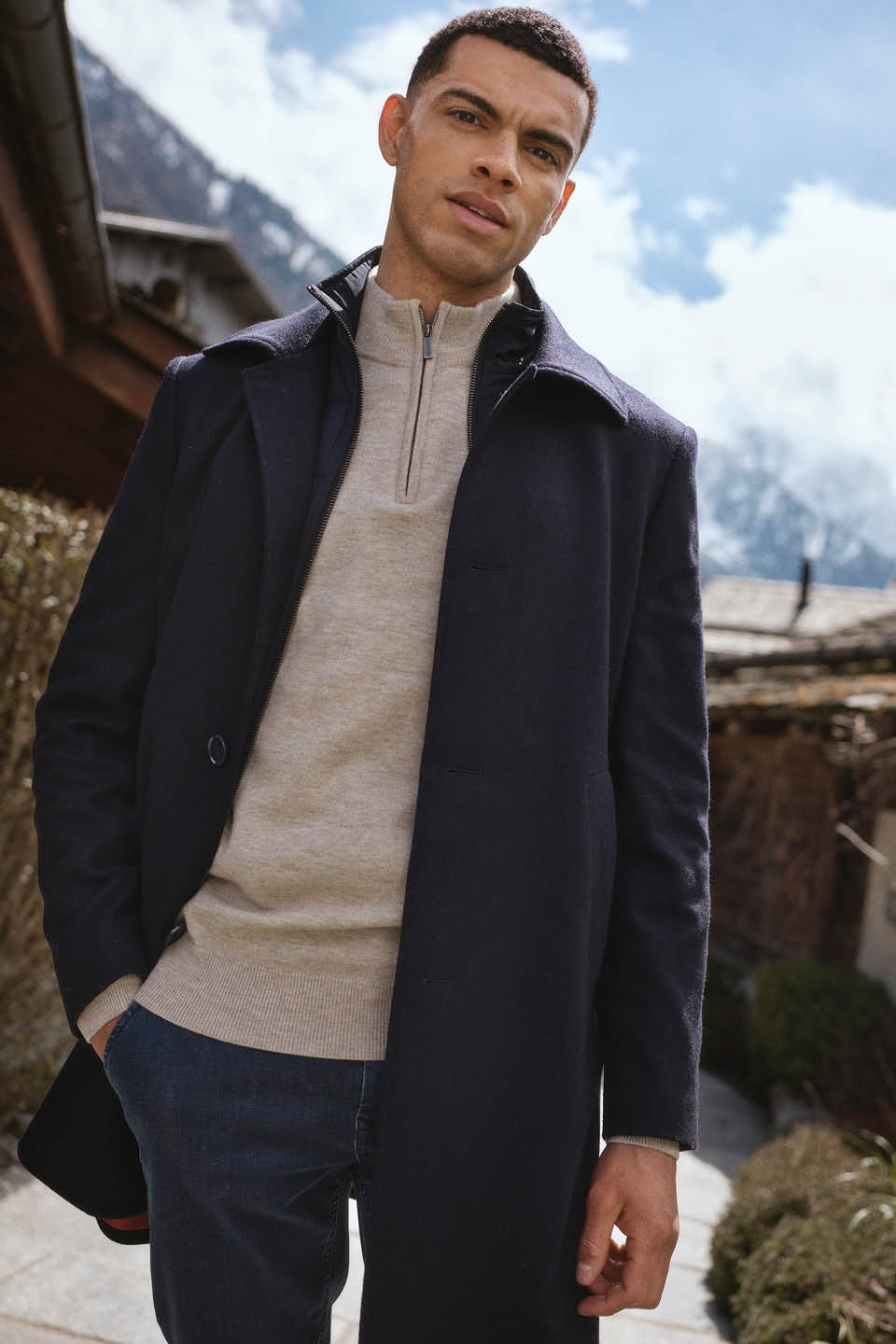 Genser med zip til herre