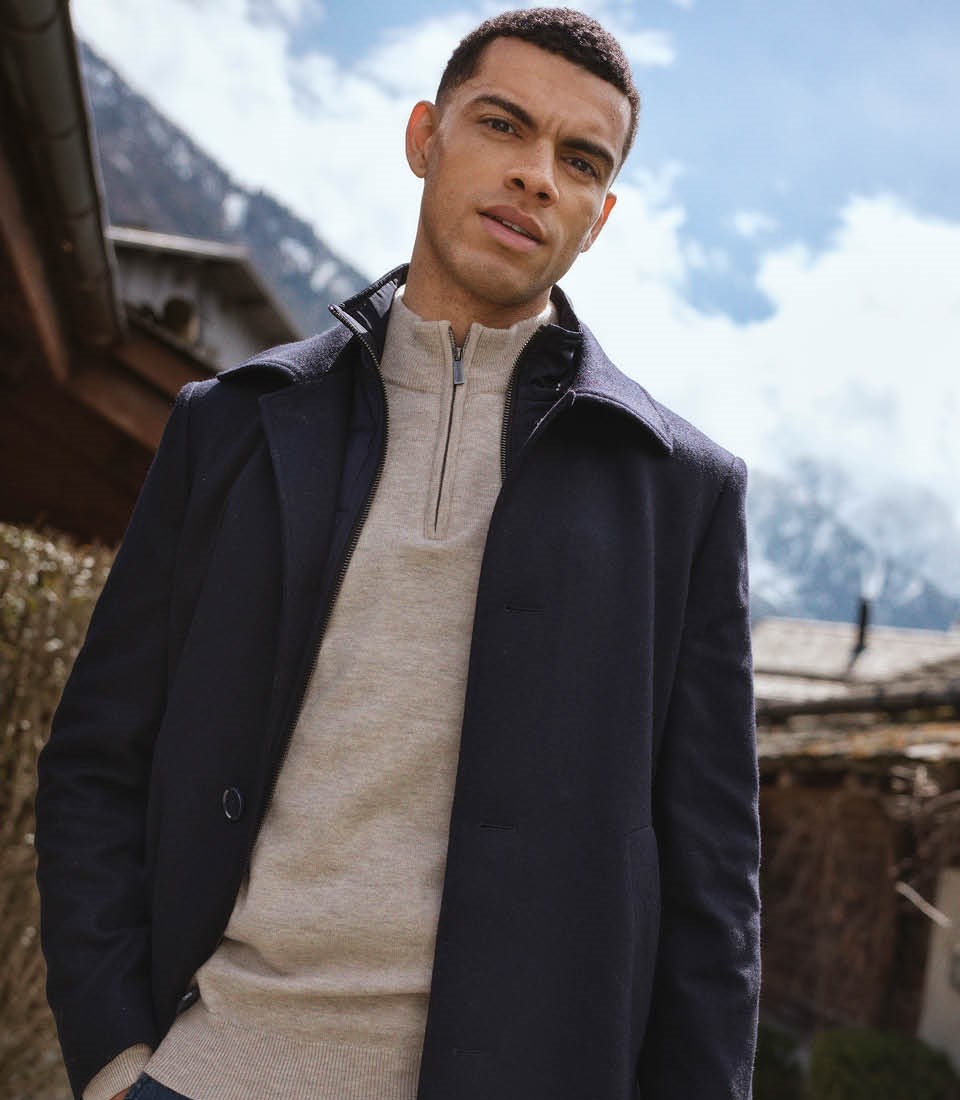 Genser med zip til herre