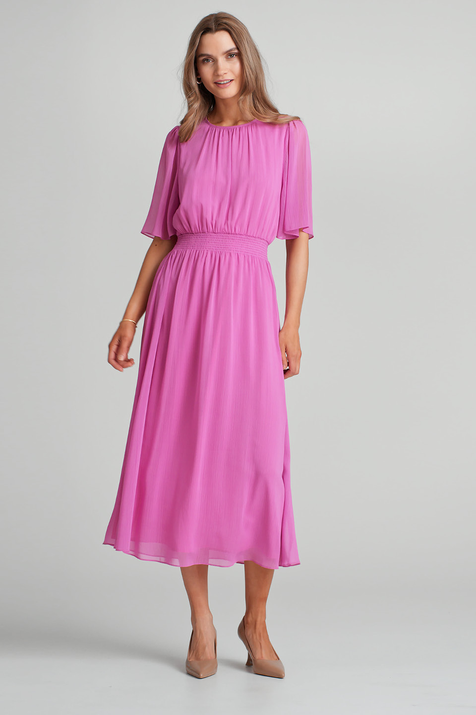 Lang kjole i rosa fra Marie Philippe