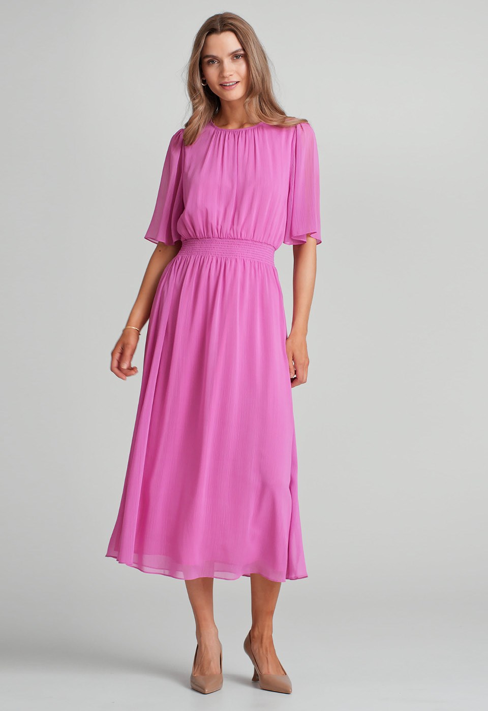 Lang kjole i rosa fra Marie Philippe