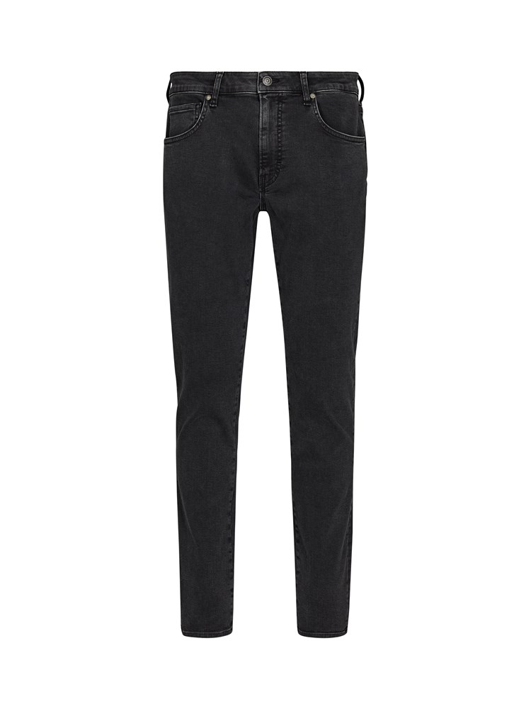 Slim Steve Blk.Blk Stretch Jeans 7244830_DAA-Mario Conti-A20-Front_Slim Steve Blk.Blk Str..jpg_Front||Front