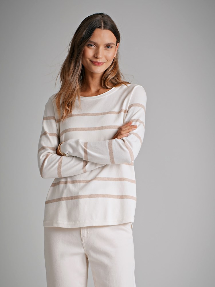 Lucilla Stripet Genser 7249219_ABB-VAVITE-S22-Modell-Front_chn=match_3128_Lucilla Stripet Genser ABB_Lucilla Stripet Genser ABB 7249219.jpg_Front||Front