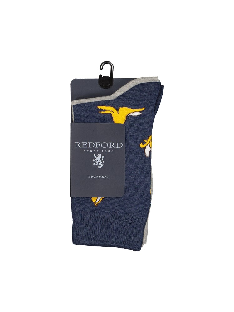 Mønstret 2 pk sokk 7249650_ID7-REDFORD-S22-FRONT.jpg_Front||Front