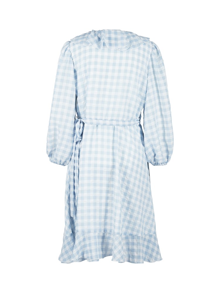 Gingham omslagskjole 7250433_ENS-DONNA-H22-Back_8723_Gingham omslagskjole ENS.jpg_Back||Back