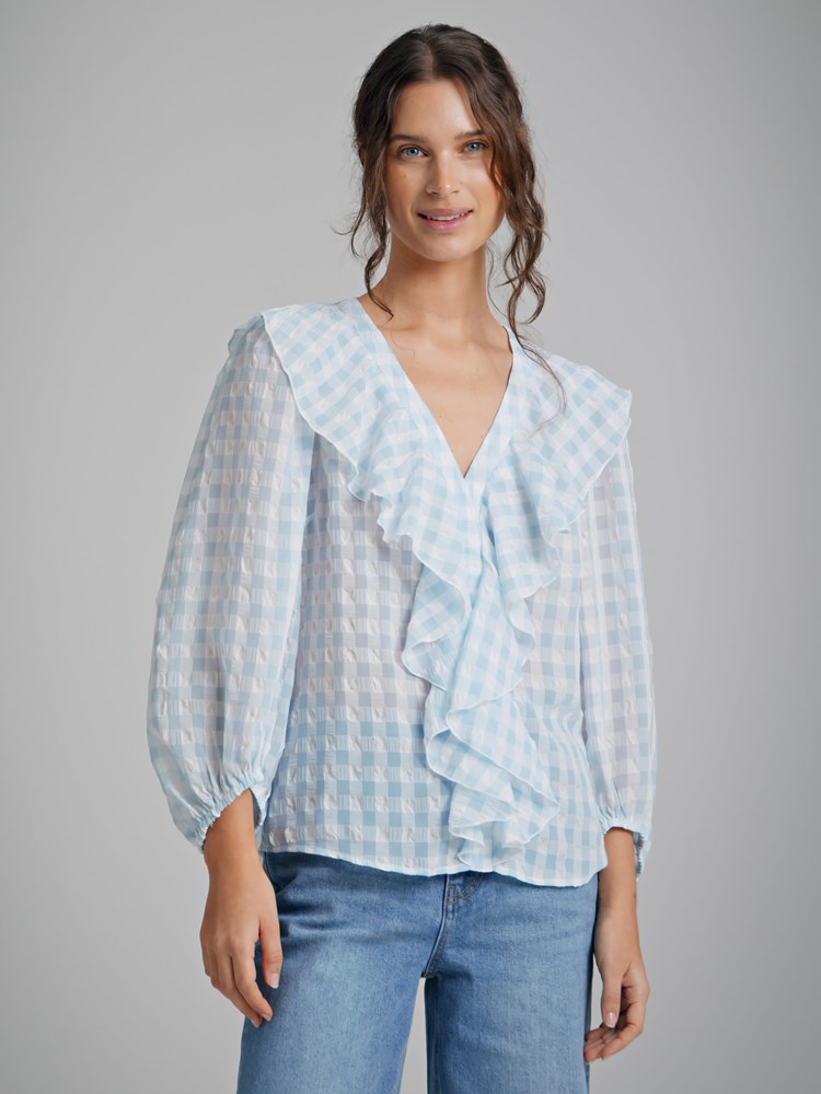 Gingham bluse 7250448_ENS-DONNA-H22-Modell-Front_chn=match_3676_Gingham bluse ENS_Gingham bluse ENS 7250448.jpg_Front||Front