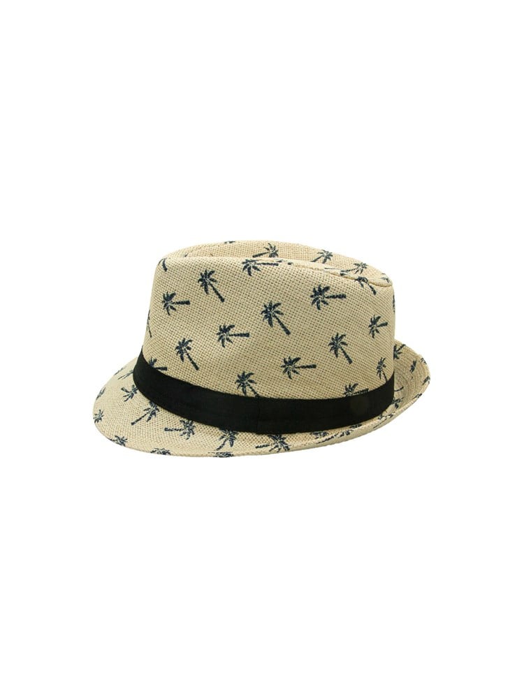 Sommerhatt med palmer 7252635_A9N-Hatt Herre Summer med små palmer beige-S24-2_Sommerhatt med palmer A9N 7252635.jpg_