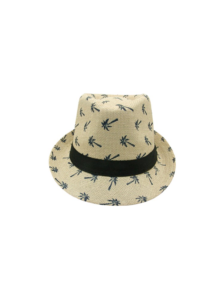 Sommerhatt med palmer 7252635_A9N-Hatt Herre Summer med små palmer beige-S24_Sommerhatt med palmer A9N 7252635.jpg_