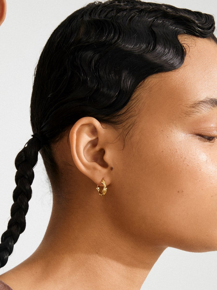 7253994 Q1G 7253994_Q1G_PILGRIM_ZION small huggie hoop earrings gold-plated_2_Zion Small Huggie Hoop Earring Q1G.jpg_