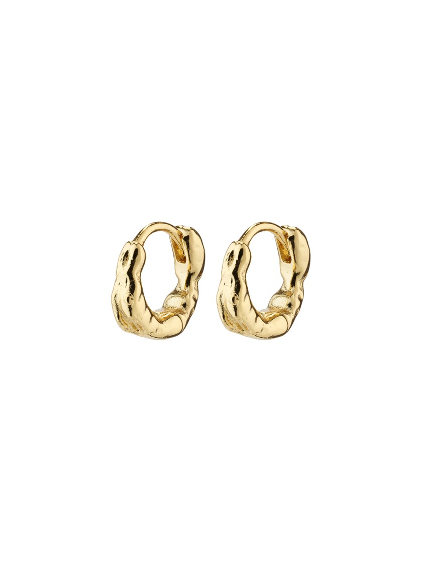 7254113 Q1G 7254113_Q1G_PILGRIM_oredobber_gold_dame_herre_unisex_A26_Eddy Organic Shaped Hoops Q1G.jpg_