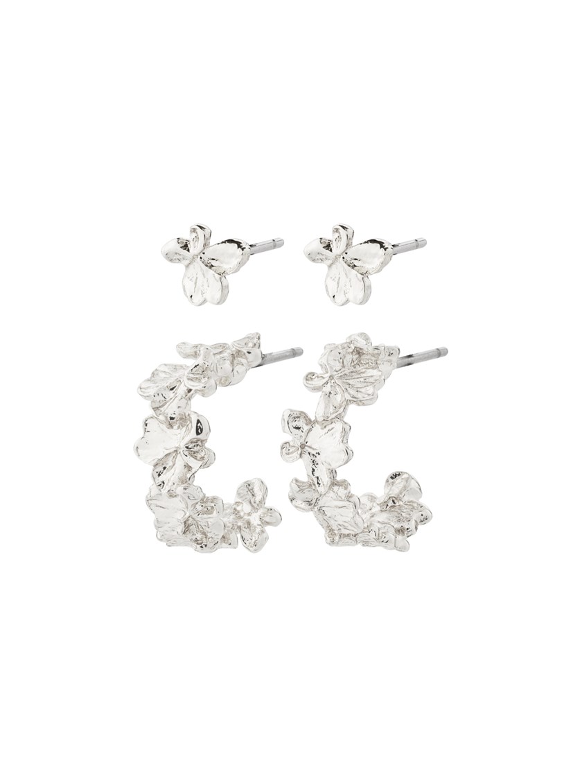 7254133 C38 7254133_C38_PILGRIM_oredobber_silver_dame_A26_1_Zhuri Earrings 2-In-1 Set C38.jpg_