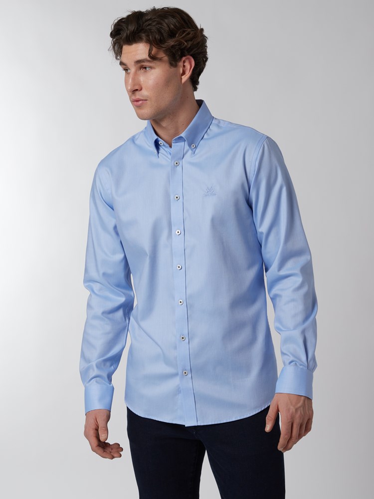Mondrian twill skjorte - regular fit 7500858_E9O-JEANPAUL-A22-Modell-Front_655_Mondrian twill skjorte - regular fit E9O_Mondrian twill skjorte - regular fit E9O 7500858.jpg_Front||Front