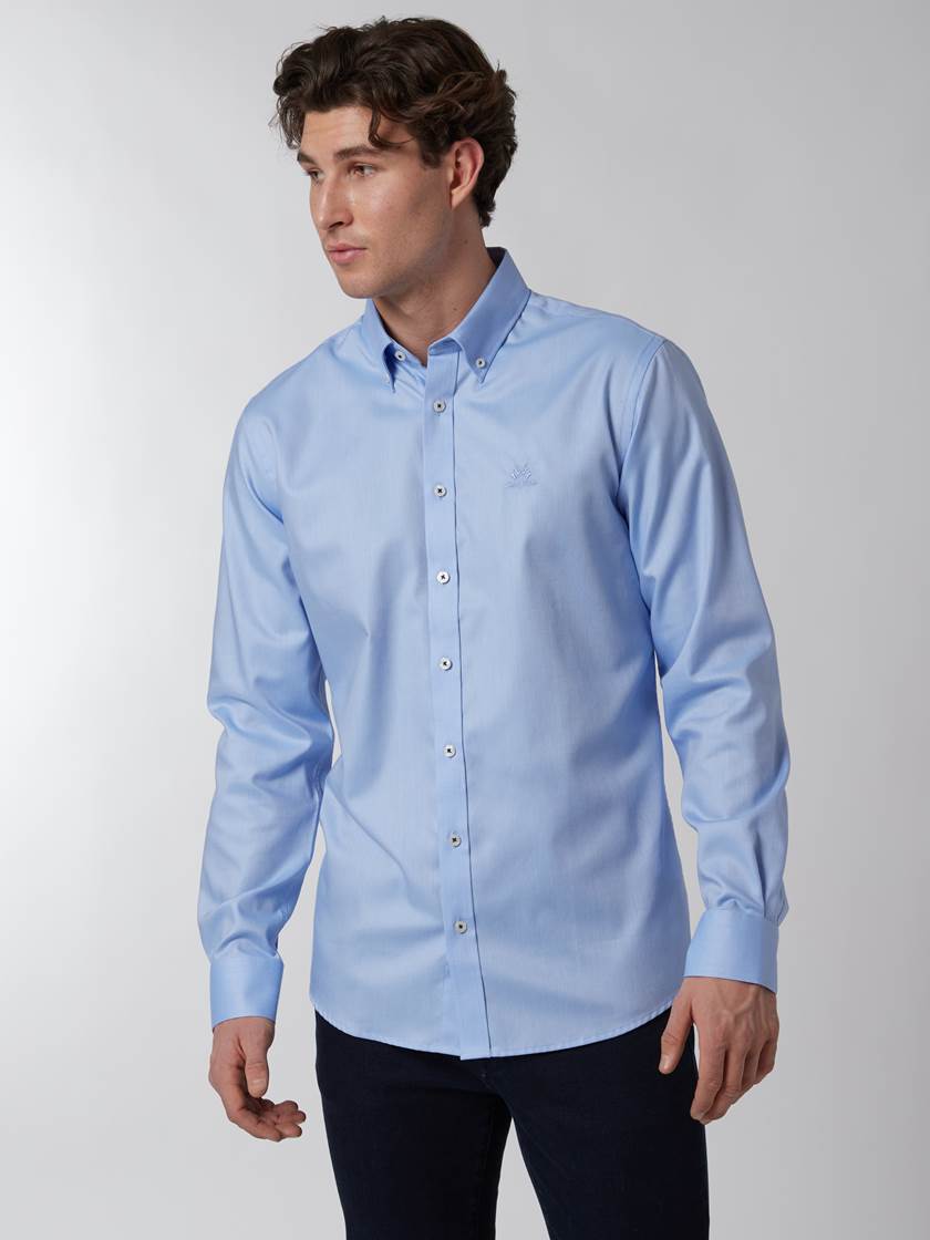 Mondrian twill skjorte - regular fit E9O