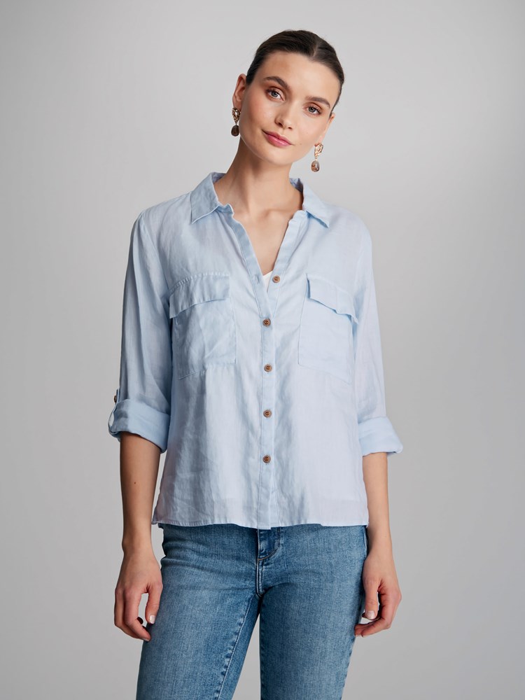 Meghan linskjorte 7501774_ENS-MARIEPHILIPPE-S23-Modell-Front_chn=match_6050_Meghan linskjorte ENS 7501774.jpg_Front||Front
