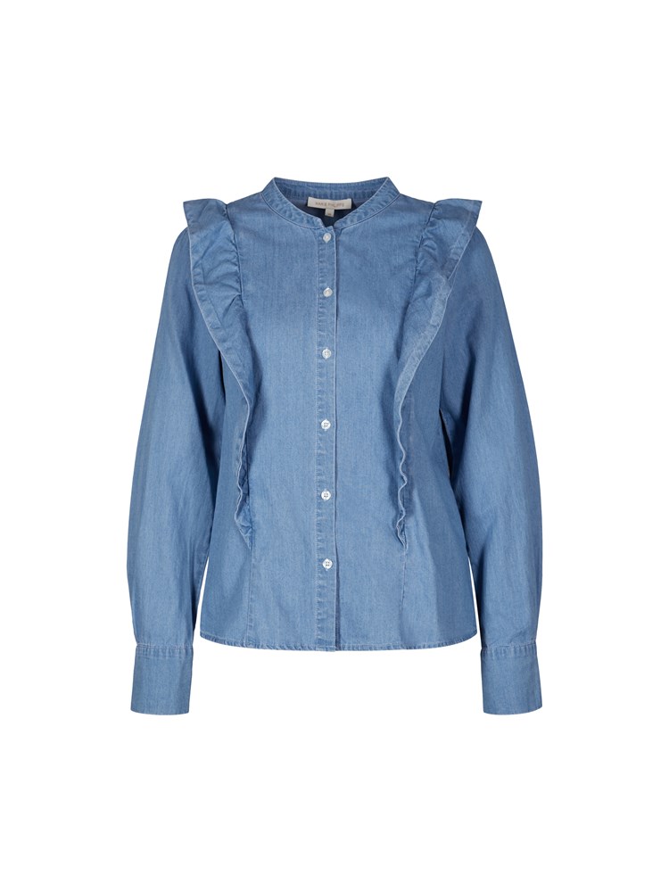 Trine chambray bluse 7501815_ECC-MARIEPHILIPPE-S23-Front_8246_Trine chambray bluse.jpg_Front||Front