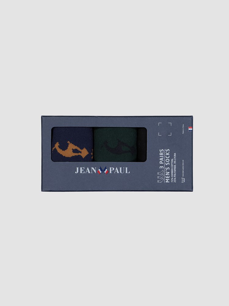 Julian 3 pk sokker 7501903_GPZ-JEANPAUL-W22-Front_8383_Julian 3 pk sokker GPZ.jpg_Front||Front