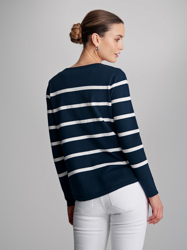 Lucilla stripet genser 7502315_EM1-VAVITE-S23-Modell-Back_chn=match_7141_Lucilla stripet genser EM1_Lucilla stripet genser EM1 7502315.jpg_Back||Back