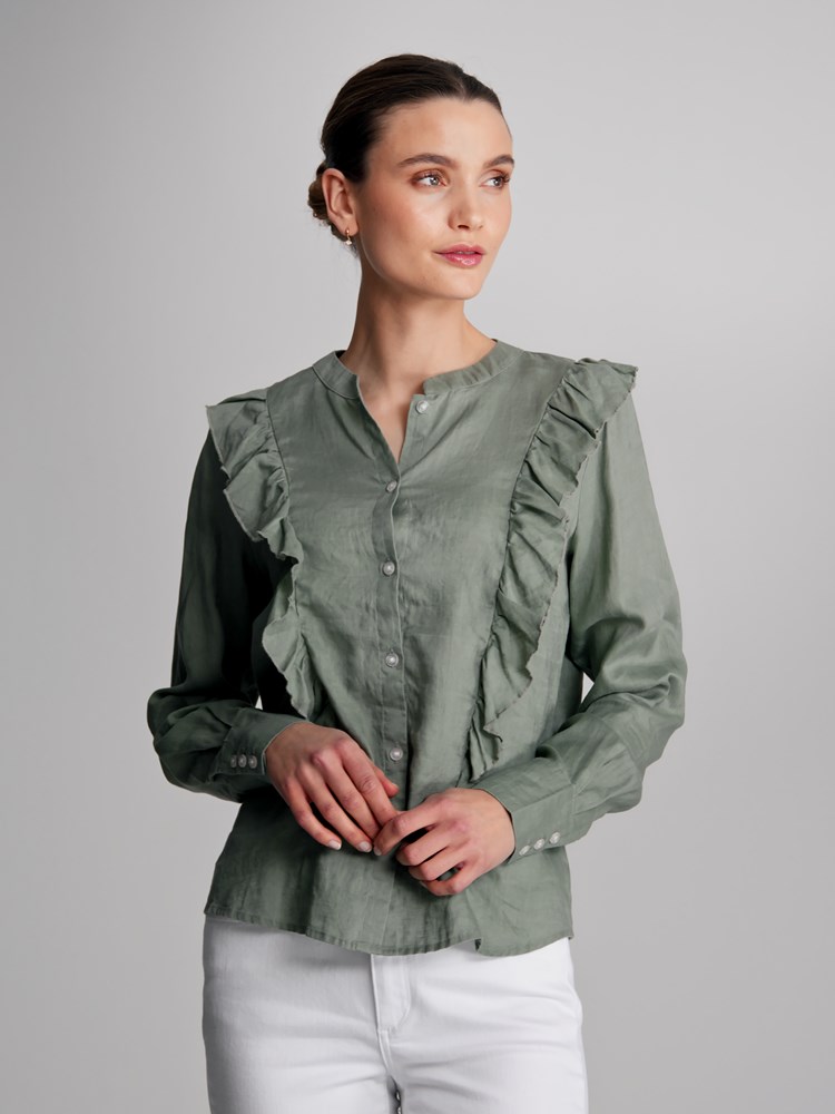 Trine linbluse 7502594_GLS-MARIEPHILIPPE-S23-Modell-Front_chn=match_9337_Trine linbluse GLS 7502594.jpg_Front||Front
