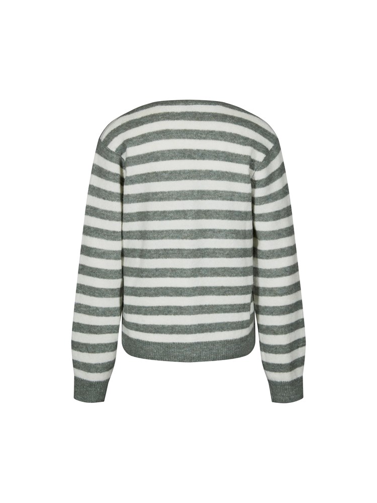 Serena stripet v-hals cardigan 7502660_GLS-VAVITE-S23-Back_8877_Serena stripet v-hals cardigan GLS_Serena stripet v-hals cardigan GLS 7502660.jpg_Back||Back