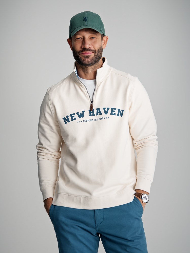 Boston zip genser 7503710_OAI-REDFORD-S23-Modell-Front.jpg_Front||Front