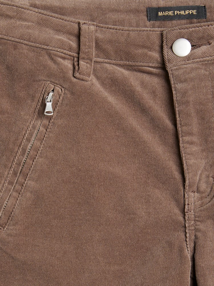 Paris zip cordbukse 7504024_AIK-MARIEPHILIPPE-A23-Front_9689_Paris zip cordbukse.jpg_Front||Front