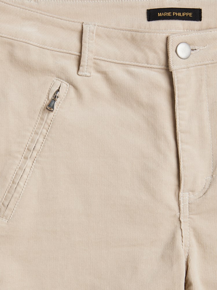 Paris zip cordbukse 7504024_OAJ-MARIEPHILIPPE-A23-Front_121_Paris zip cordbukse.jpg_Front||Front
