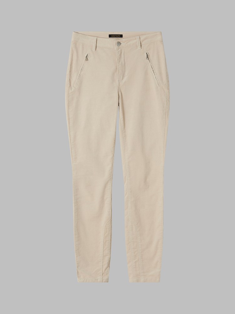 Paris zip cordbukse 7504024_OAJ-MARIEPHILIPPE-A23-Front_8083_Paris zip cordbukse.jpg_Front||Front