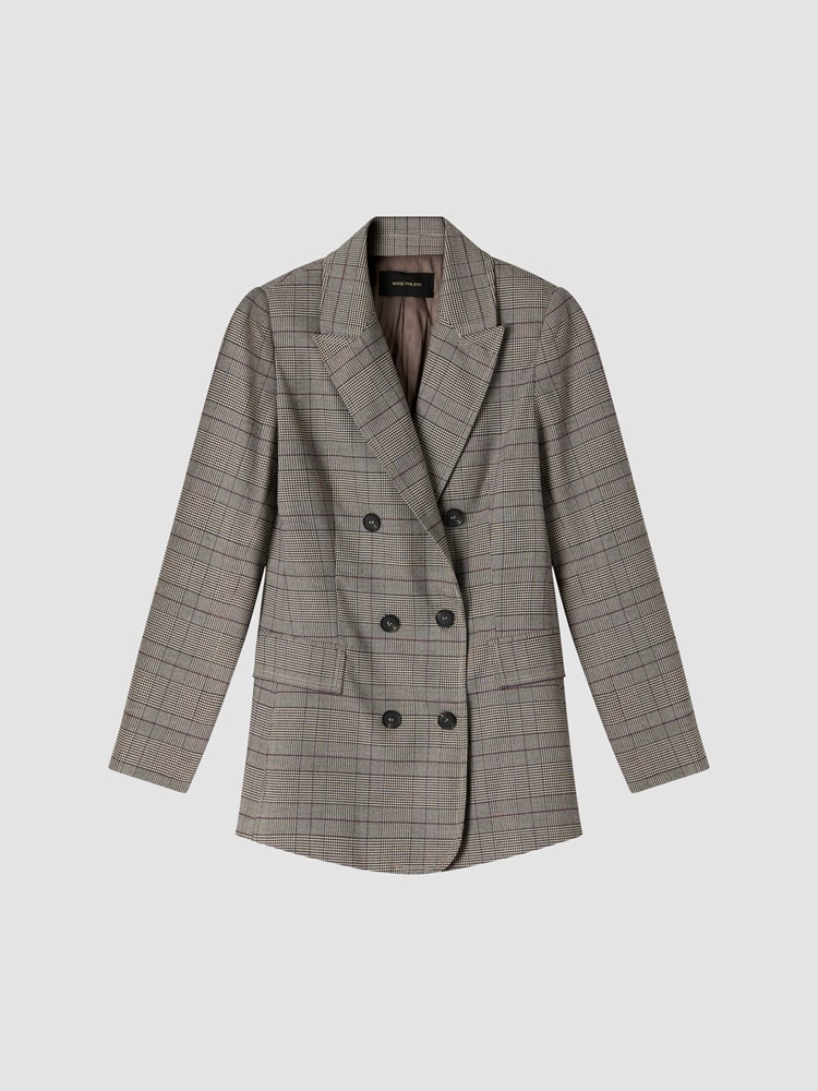 Catja rutet blazer 7504520_AFC-MARIEPHILIPPE-A23-Front_7039_Catja rutet blazer AFC_Catja rutet blazer AFC 7504520.jpg_Front||Front