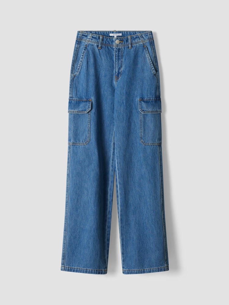 Estelle denim cargobukse 7504805_DAA-DONNA-S24-Front_7175_Estelle denim cargobukse DAA_Estelle denim cargobukse DAA 7504805.jpg_Front||Front