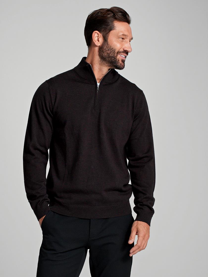 Berto merino zip genser R53
