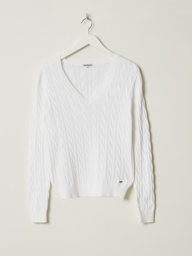 Iselin v-neck kabelgenser 7505952_O68-JEANPAUL-S24-Front_6083_Iselin v-neck kabelgenser O68_Iselin v-neck genser 7505952_Iselin v-neck kabelgenser O68 7505952.jpg_Front||Front