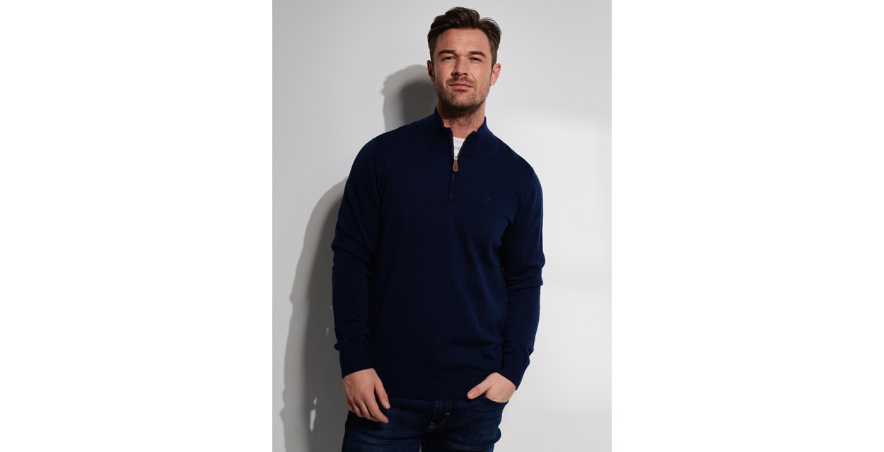 Brage zip genser Estate Blue | MATCH nettbutikk