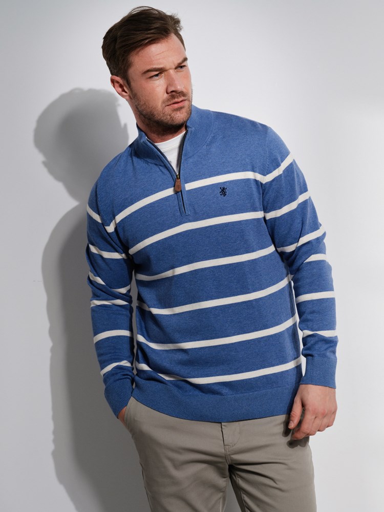 Brage stripete zip genser 7506721_EGT-REDFORD-S24-Modell-Front_chn=match_5474_Brage stripete zip genser EGT_Brage stripete zip genser EGT 7506721.jpg_Front||Front