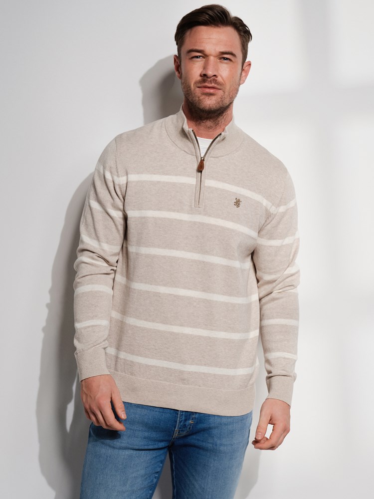 Brage stripete zip genser 7506721_I2X-REDFORD-S24-Modell-Front_chn=match_8526_7506721 I2X_Brage stripete zip genser I2X_Brage stripete zip genser I2X 7506721.jpg_Front||Front