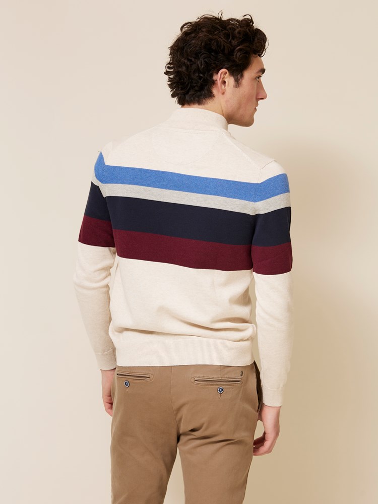 Gerard stripet zipneck 7508006_OAJ-JEANPAUL-A24-Front_8256_Gerard stripet zipneck OAJ_Gerard stripet zipneck OAJ 7508006.jpg_Front||Front