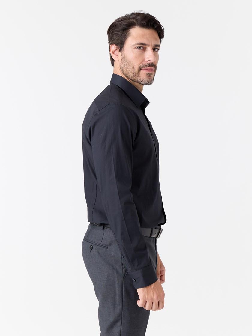 7508562 ID2 7508562_ID2_mario conti_skjorte_herre_svart_side_Slim stretch skjorte ID2.jpg_