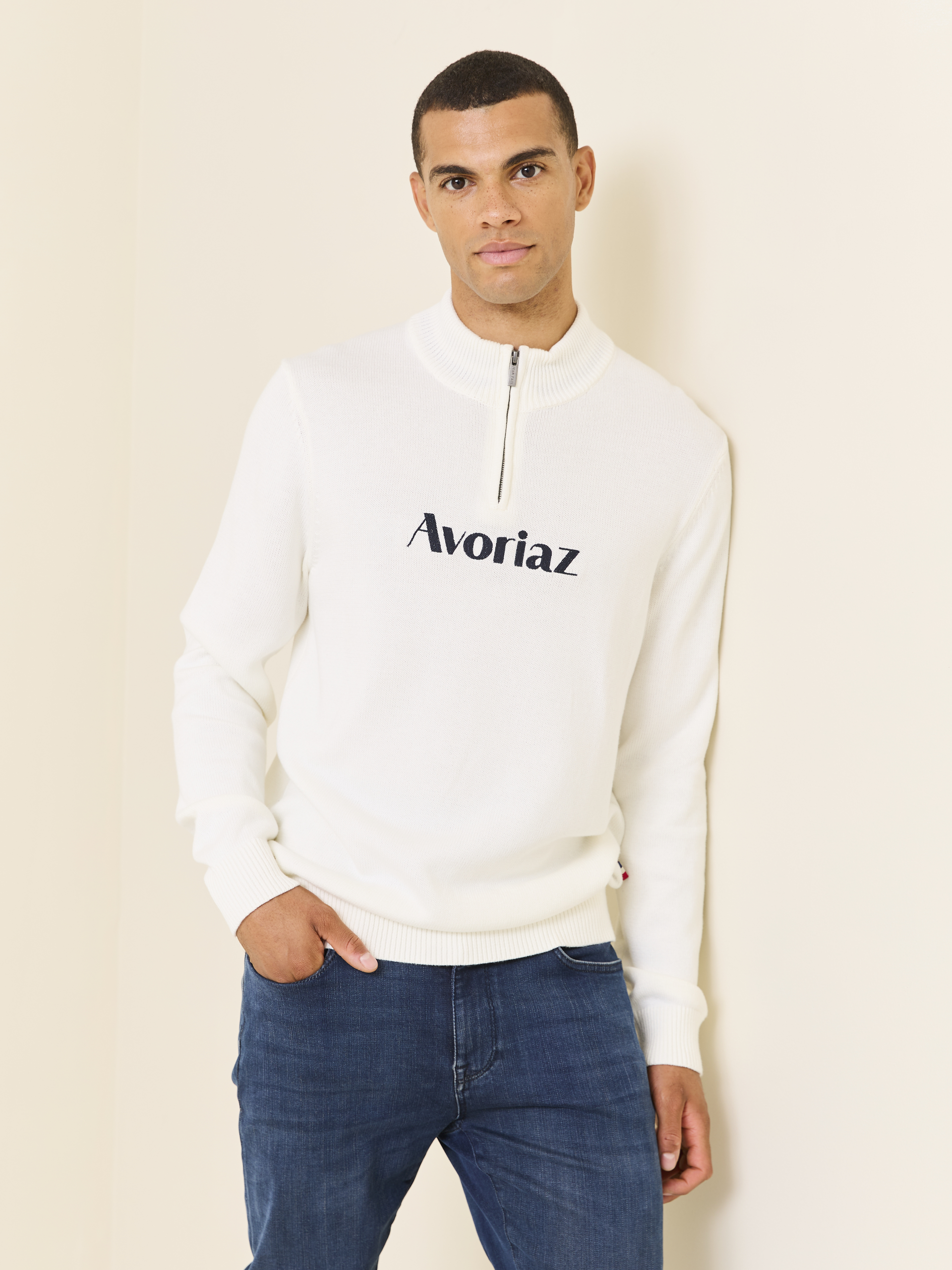 Chamonix zipneck Marshmallow | MATCH nettbutikk
