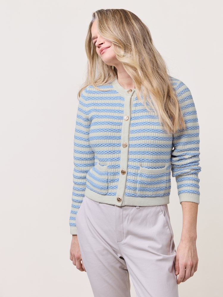 Ada stripet cardigan 7510413_S48-MARIEPHILIPPE-S25-Modell-Front_chn=match_5098_Ada stripet cardigan S48 7510413.jpg_Front||Front