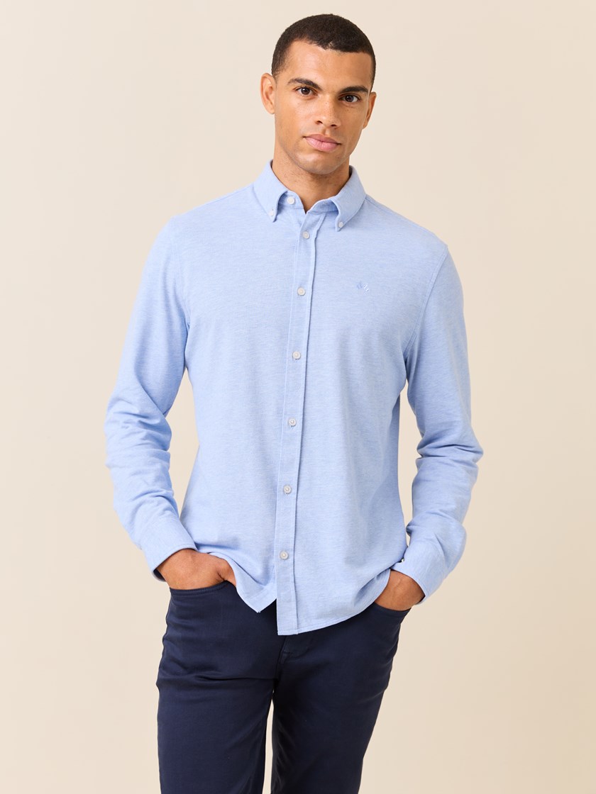 7510467 ECO 7510467_ECO-JEANPAUL-S25-Modell-Front_2124_Dominique pique skjorte- Regular fit ECO.jpg_Front