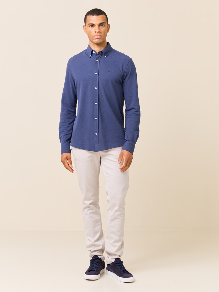 7510467 EGS 7510467_EGS-JEANPAUL-S25-Modell-Front_1638_Dominique pique skjorte- Regular fit EGS.jpg_Front||Front