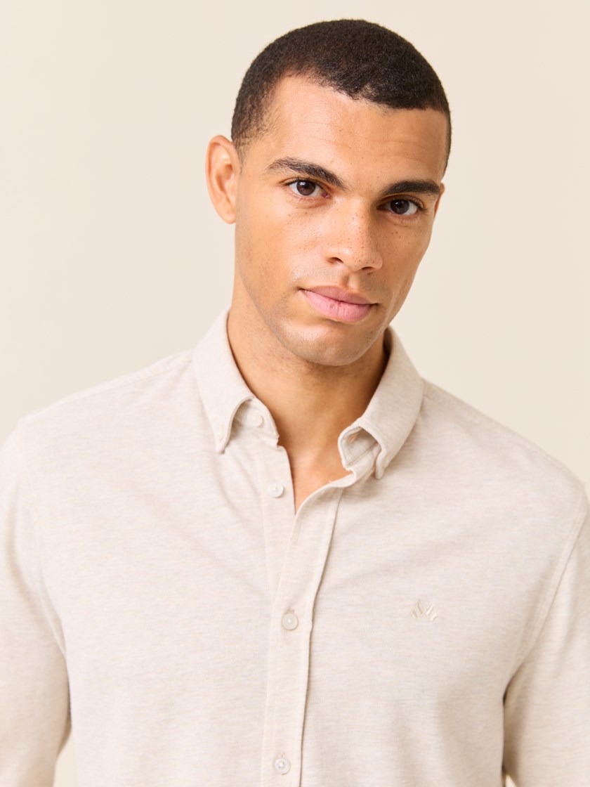 7510467 I4C 7510467_I4C-JEANPAUL-S25-Modell-Front_8543_Dominique pique skjorte- Regular fit I4C.jpg_Front