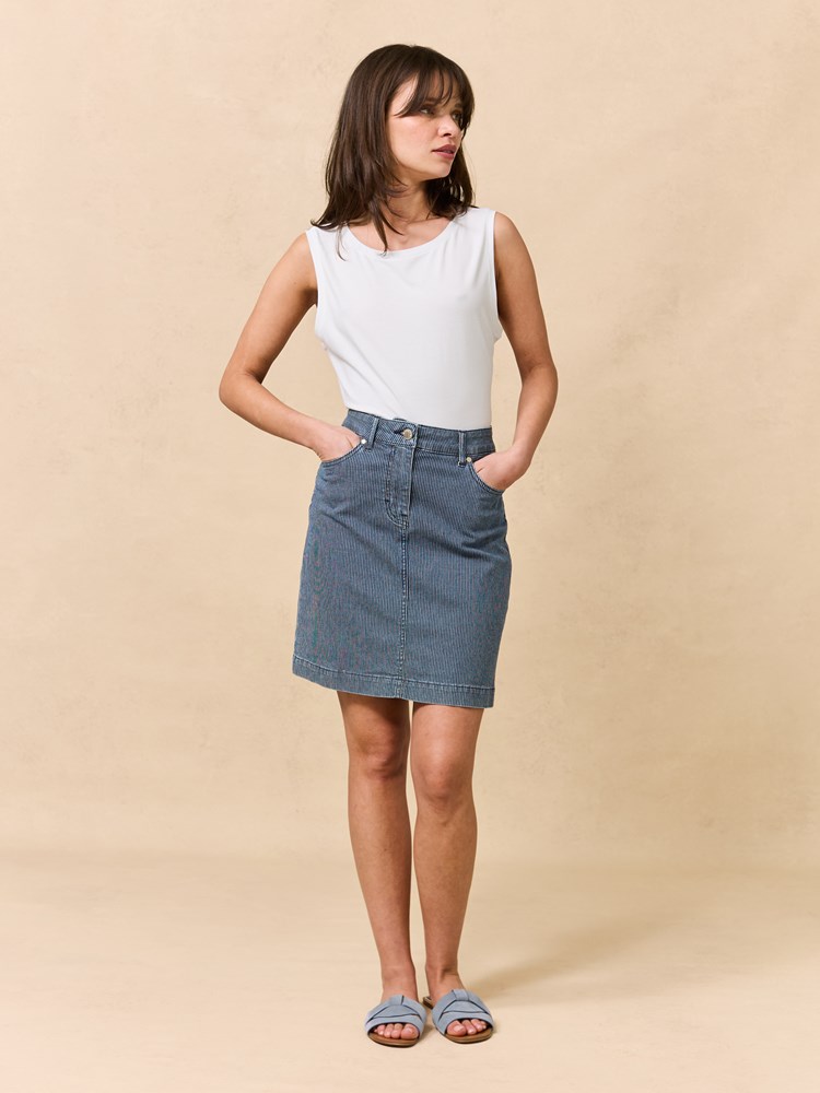 Patty stripet skjørt 7510843_DAA-JEANPAUL-H25-Front_3222_Patty stripet skjørt_Patty stripet skjørt DAA_Patty stripet skjørt DAA 7510843.jpg_Front||Front