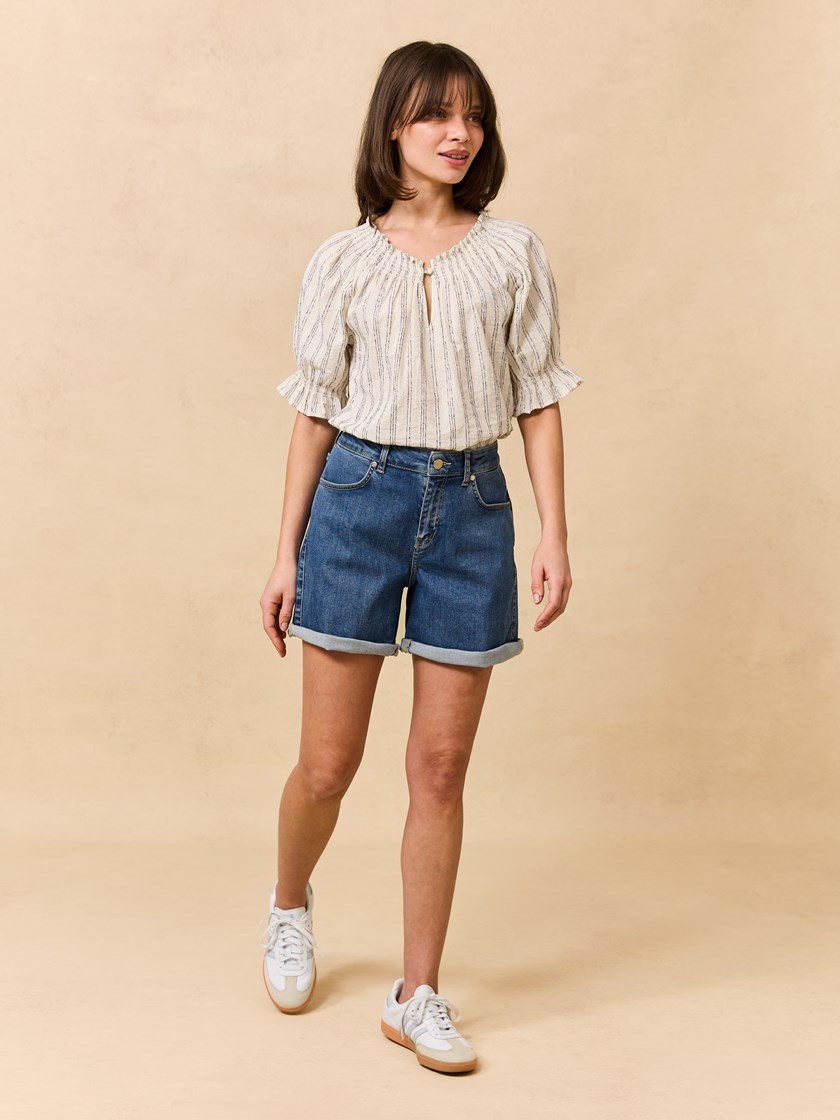 7510848 DAC 7510848_DAC-JEANPAUL-H25-Front_7330_Ginette denim shorts DAC.jpg_Front||Front