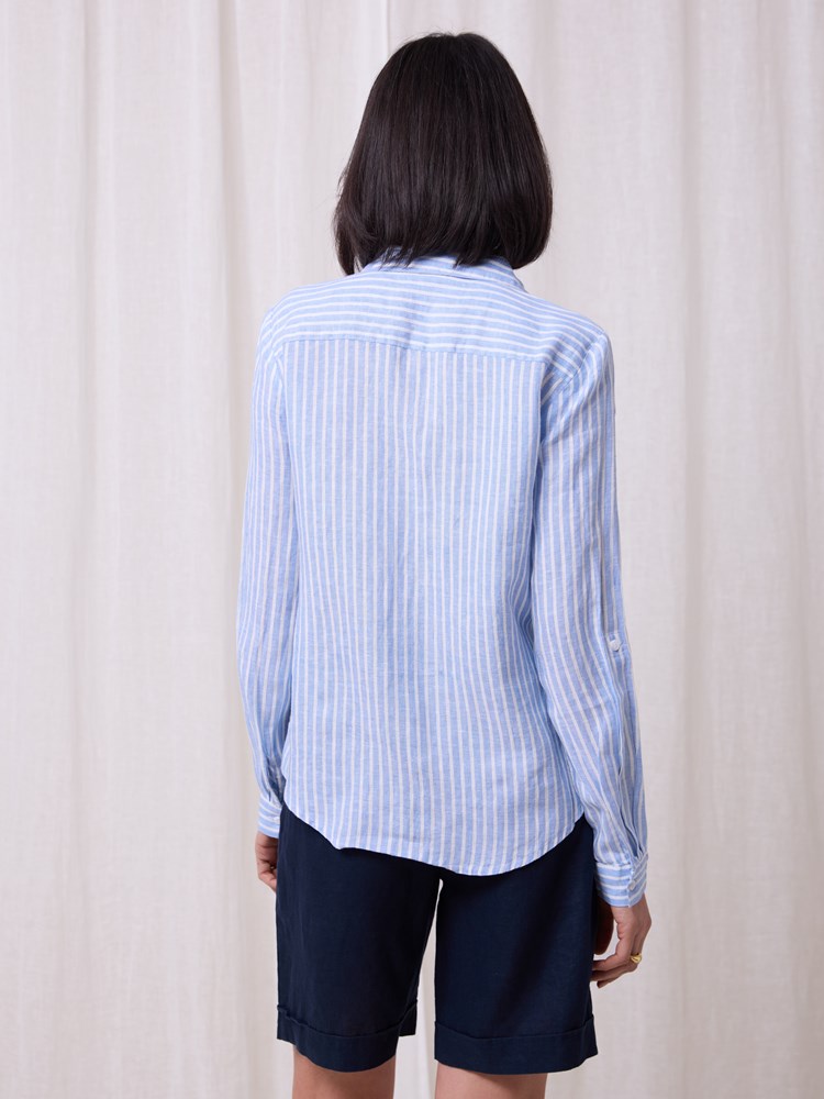 Meghan stripet linskjorte 7511180_S49-MARIEPHILIPPE-H25-Modell-Back_chn=match_5070_Meghan stripet linskjorte S49.jpg_Back||Back