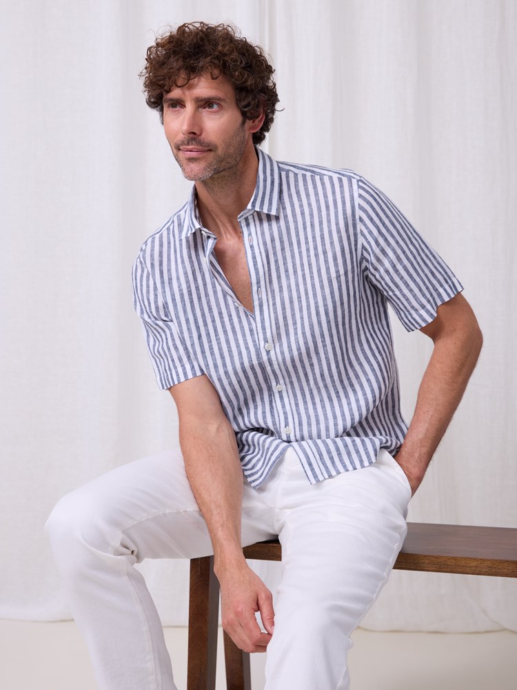 Boro stripete linskjorte 7511833_EN5-MARIOCONTI-H25-Modell-Front_chn=match_9269_Boro stripete linskjorte EN5_Boro stripete linskjorte EN5 7511833.jpg_Front||Front