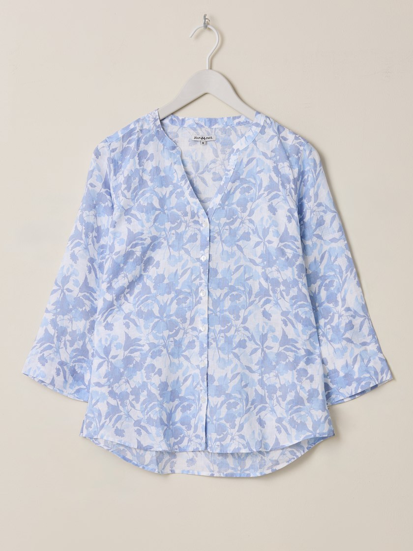 7512143 O68 7512143_O68-JEANPAUL-H25-Front_8842_Lucia printet linbluse O68_Lucia printet linbluse O68 7512143.jpg_Front||Front