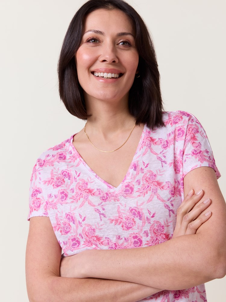 Ellen printet lintopp 7512161_MRA-MARIEPHILIPPE-H25-Modell-Front_chn=match_4785_Ellen printet lintopp MRA_Ellen printet lintopp MRA 7512161.jpg_Front||Front