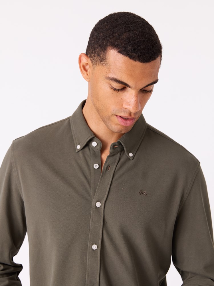 Dominique pique skjorte 7512369_GUC-JEANPAUL-A25-Modell-Front_3099_Dominique pique skjorte GUC 7512369.jpg_Front||Front