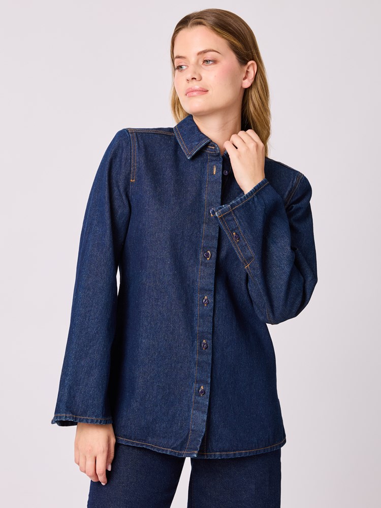 Estelle denim skjorte 7512750_EHJ-DONNA-A25-Front_5586.jpg_Front||Front