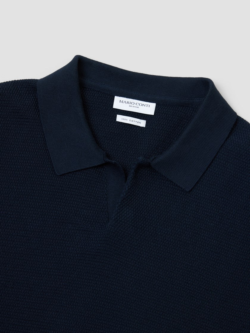 7512928 C27 7512928_C27-MARIOCONTI-A25-Front_5805_Carlo strikket polo C27.jpg_Front||Front