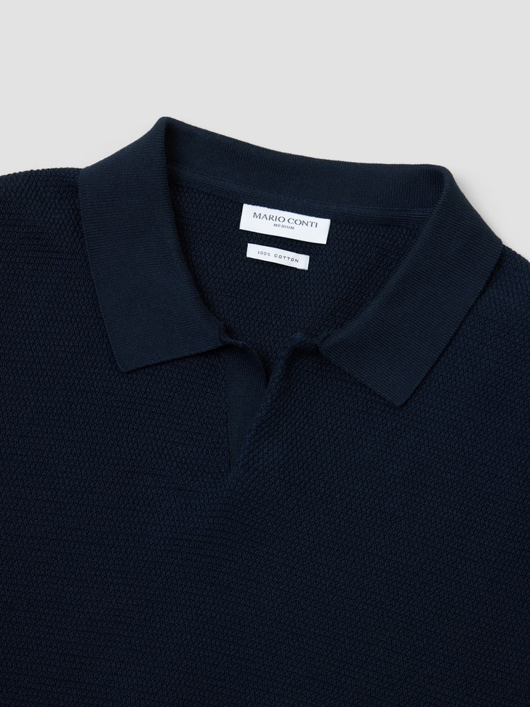 Carlo strikket polo 7512928_C27-MARIOCONTI-A25-Front_5805_Carlo strikket polo C27_Carlo strikket polo C27 7512928.jpg_Front||Front